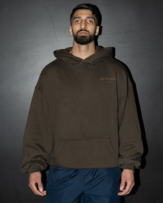 Oversized Box Fit Chocolate Brown Hoodie